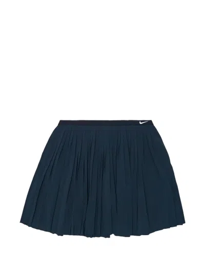 Nike Pleated A-line Mini Skirt In Blue