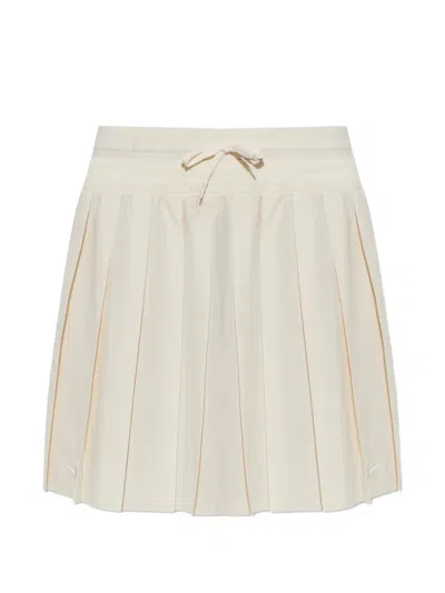 Nike Pleated Drawstring-waist Skirt In Neutral