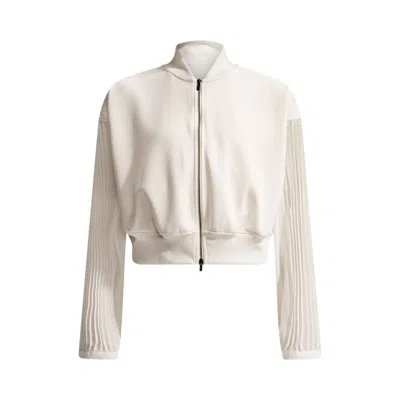 Pre-owned Nike Pleated Sleeve Jacket 'sail' | White | Women's Size M