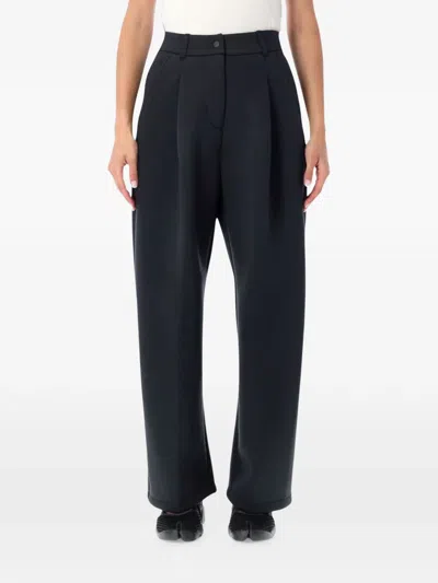 Nike Pleated Straight-leg Trousers In Blue