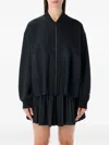 Nike Black Pleated Zip Jacket In Black