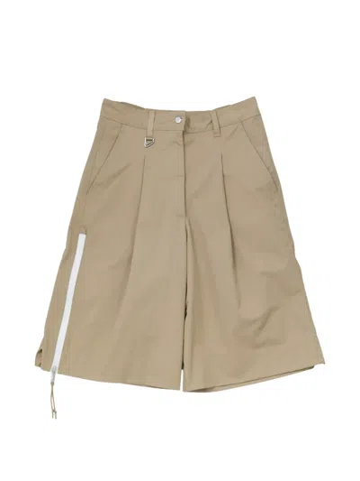 Nike Pleated Zip-detail Shorts In Neutral