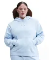 Nike Plus Size Active Sportswear Club Hooded Fleece Sweatshirt In Blue