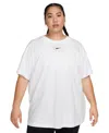 Nike Women's  Sportswear Essential T-shirt (plus Size) In White,black