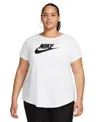 Nike Plus Size Active Sportswear Essentials Short-sleeve Logo T-shirt In White