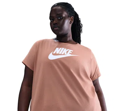 Nike Plus Size Active Sportswear Essentials Short-sleeve Logo T-shirt In Pink