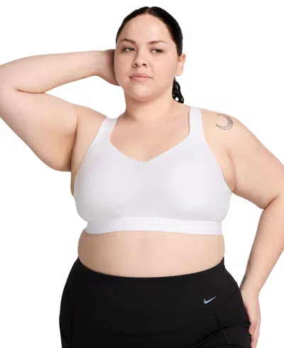 Nike Plus Size Indy High Impact Padded Sports Bra In White,stone Mauve,white