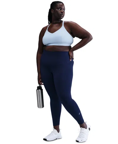 Nike Plus Size Indy Low Impact Padded Sports Bra In Blue