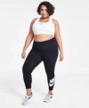 Nike Plus Size Medium Support Sports Bra Leggings Air Max Sc Casual Sneakers In White,platinum,hemp
