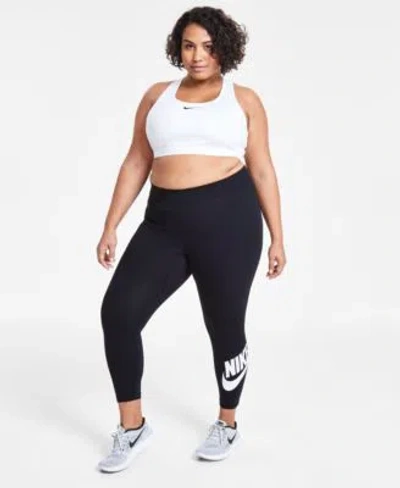 Nike Plus Size Medium Support Sports Bra Leggings Air Max Sc Casual Sneakers In White,platinum,hemp