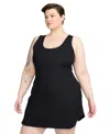 Nike Women's One Dri-fit Dress (plus Size) In Black,lt Orewood Brn,cool Grey