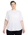 Nike Women's One Classic Dri-fit Tank Top (plus Size) In White,black