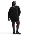 Nike Plus Size Phoenix Crew-neck Sweatshirt In Black