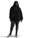 Nike Plus Size Sportswear Essential High-pile Fleece Jacket In Black