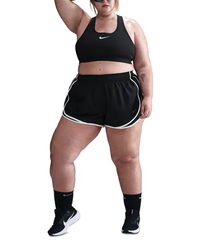 Nike Plus Size Tempo Dri-fit Mid-rise 3" Brief-lined Running Shorts In Black