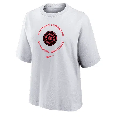 Nike Portland Thorns Fc  Women's Nwsl Boxy T-shirt In White