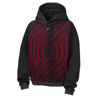 Nike Portland Trail Blazers Big Kids'  Basketball Hoodie In Black