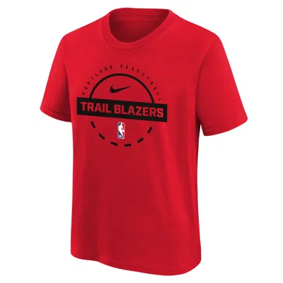 Nike Portland Trail Blazers Big Kids'  Nba Practice T-shirt In Red