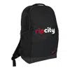 Nike Portland Trail Blazers Brasilia  Unisex Nba Backpack (24l) In Black