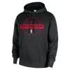 Nike Portland Trail Blazers Club  Men's Nba Practice Pullover Hoodie In Black