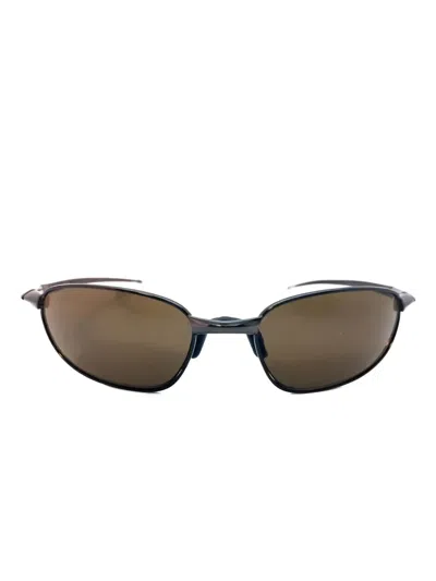 Nike Pounce Oval-frame Sunglasses In Green