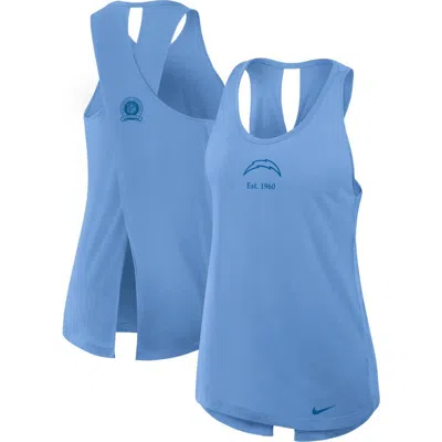 Nike Powder Blue Los Angeles Chargers Glory Crisscross Performance Tank Top