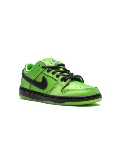 Nike Kids' Powerpuff Girls Sb Dunk Low "buttercup" Sneakers In Green