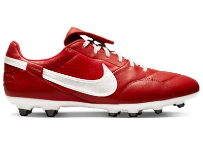 Pre-owned Nike Premier 3 Fg Metallic Silver Sneakers In Cinnabar/university Red/sail