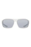 Nike Premier Stride 63mm Rectangular Sunglasses In Neutral