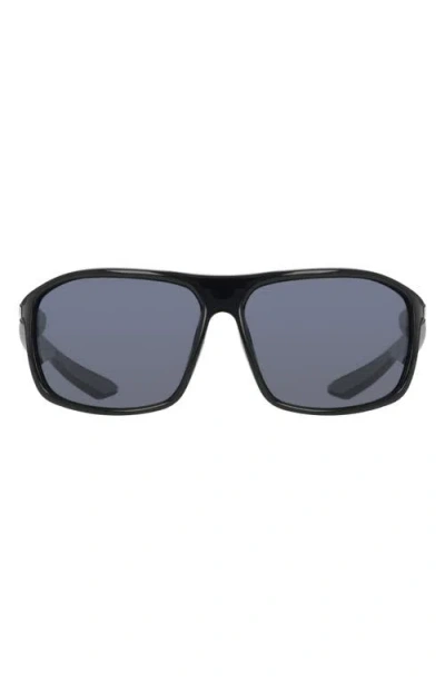 Nike Premier Stride 63mm Rectangular Sunglasses In Black