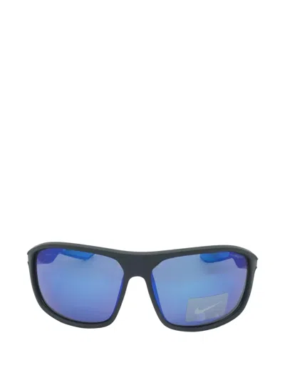 Nike Premier Stride Rectangle-frame Sunglasses In Blue