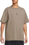 Nike Premium Essential Cotton T-shirt In Brown