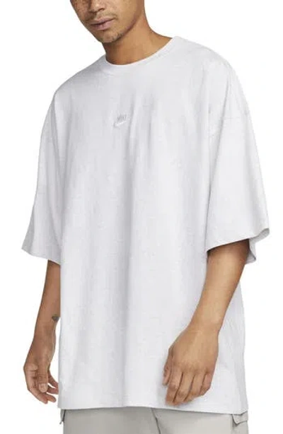 Nike Premium Essentials Oversize Cotton T-shirt In Birch Heather
