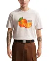 Nike Premium Orange Graphic T-shirt In Multi