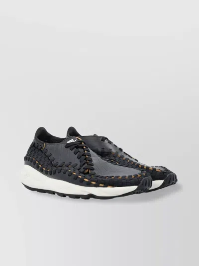Nike Air Footscape Woven Leather Sneakers In Grey
