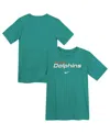 Nike Preschool Aqua Miami Dolphins Wordmark T-shirt In Green