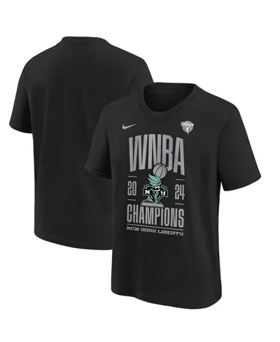 Nike Kids' Preschool Black New York Liberty 2024 Wnba Finals Champions Locker Room T-shirt
