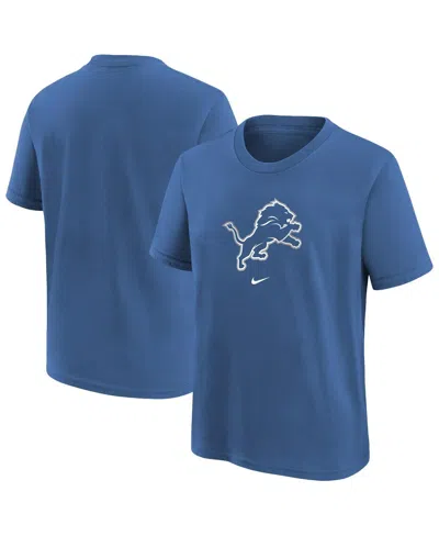 Nike Kids' Preschool Blue Detroit Lions Team Logo T-shirt