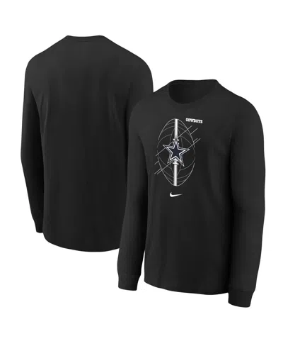 Nike Babies' Preschool Boys And Girls  Black Dallas Cowboys Long Sleeve T-shirt