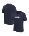 Nike Preschool Boys And Girls  College Navy Seattle Seahawks Team Wordmark T-shirt In College Navy