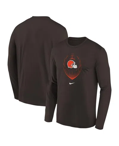 Nike Kids' Preschool Brown Cleveland Browns Legend Icon Long Sleeve T-shirt