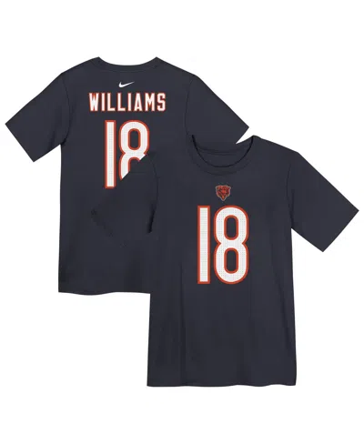 Nike Kids' Preschool Caleb Williams Navy Chicago Bears Player Name Number T-shirt