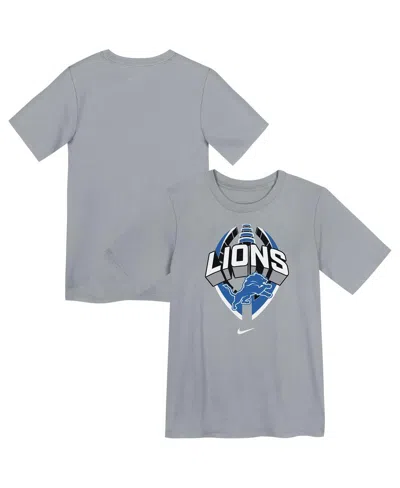 Nike Kids' Preschool Gray Detroit Lions Icon Legend Performance T-shirt