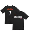 Nike Big Boys And Girls Jackson Holliday Black Baltimore Orioles City Connect Player Name Number T-shirt In Black