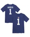 Nike Preschool Malik Nabers Royal New York Giants Name Number T-shirt In Royal