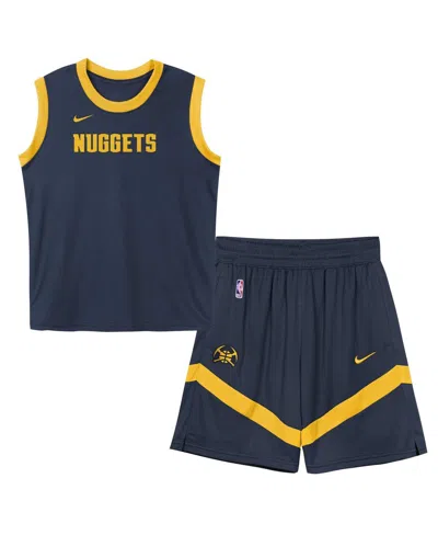 Nike Kids' Preschool Navy Denver Nuggets Mesh Tank Top And Shorts Set