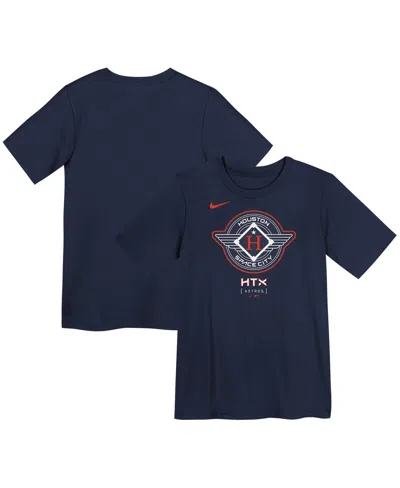 Nike Kids' Preschool Navy Houston Astros 2025 City Connect T-shirt In Blue