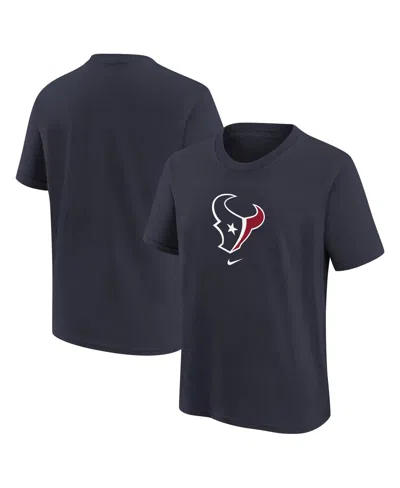 Nike Kids' Preschool Navy Houston Texans Team Logo T-shirt In Blue