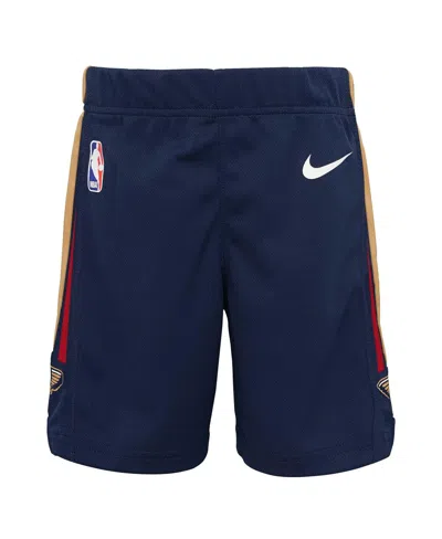 Nike Kids' Preschool Navy New Orleans Pelicans Icon Replica Shorts
