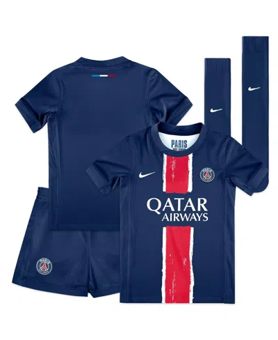 Nike Kids' Preschool Navy Paris Saint-germain 2024/25 Home Replica Stadium Kit Set
